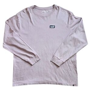 Hurley XL Long Sleeve Crew Neck Tee Shirt Mauve Surf Style Extra Large